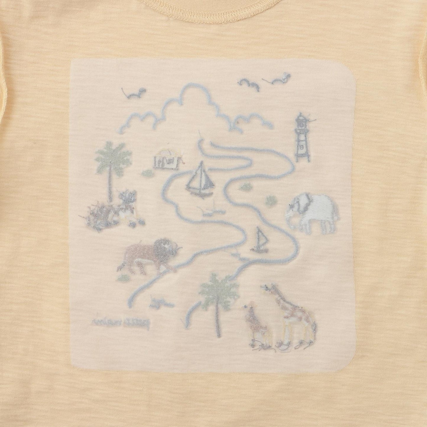 野生動物刺繡短袖T恤