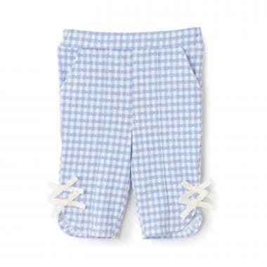 防汙功能 笑臉圖案 蝴蝶結設計 七分褲