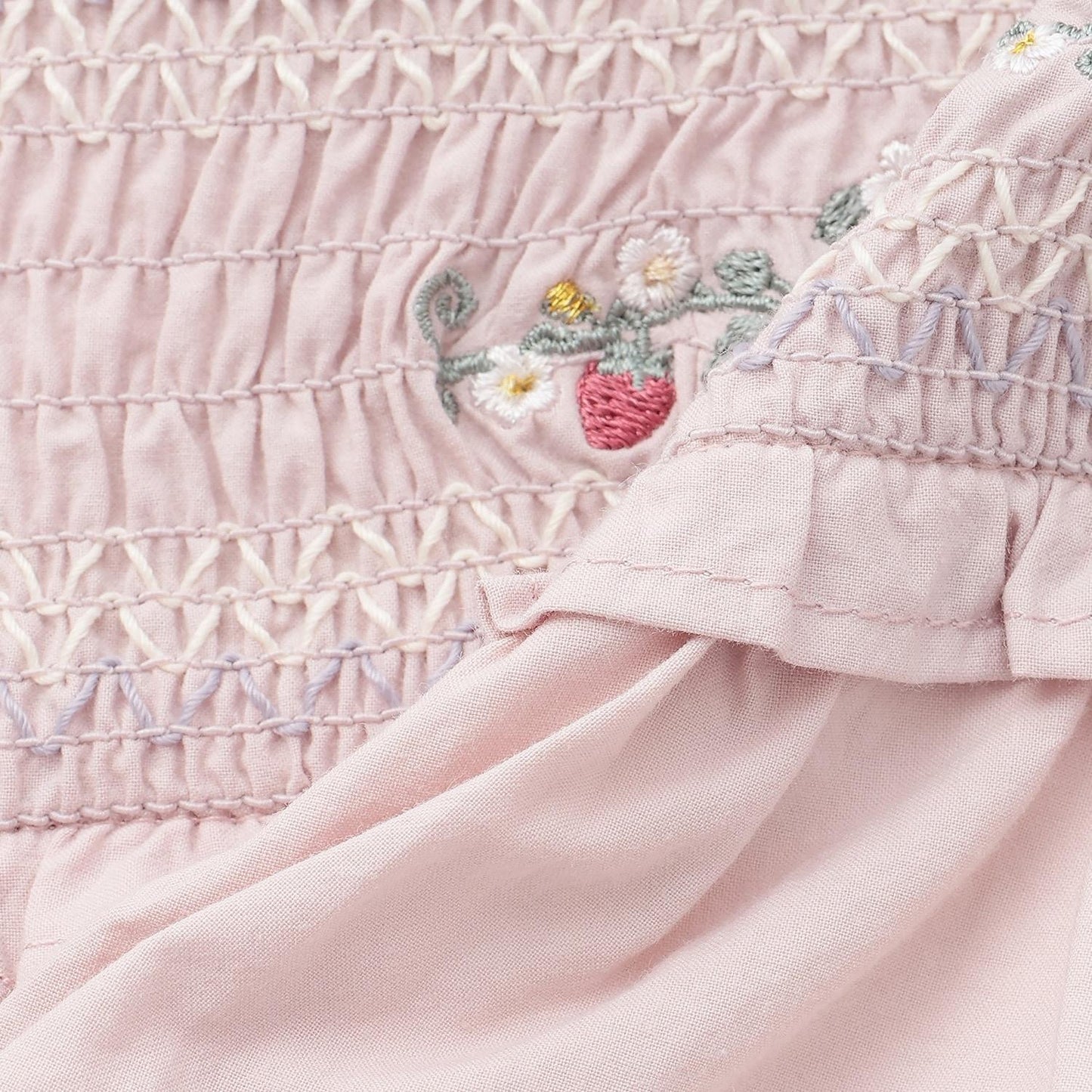 草莓刺繡 連體哈衣