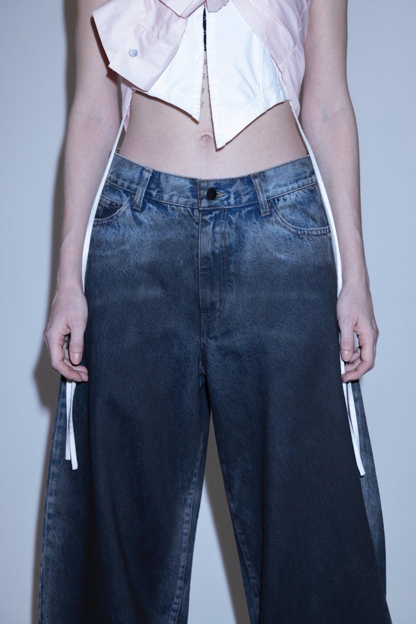 Angle denim pants 牛仔褲