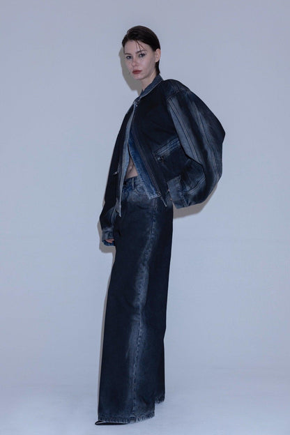 Angle denim pants 牛仔褲