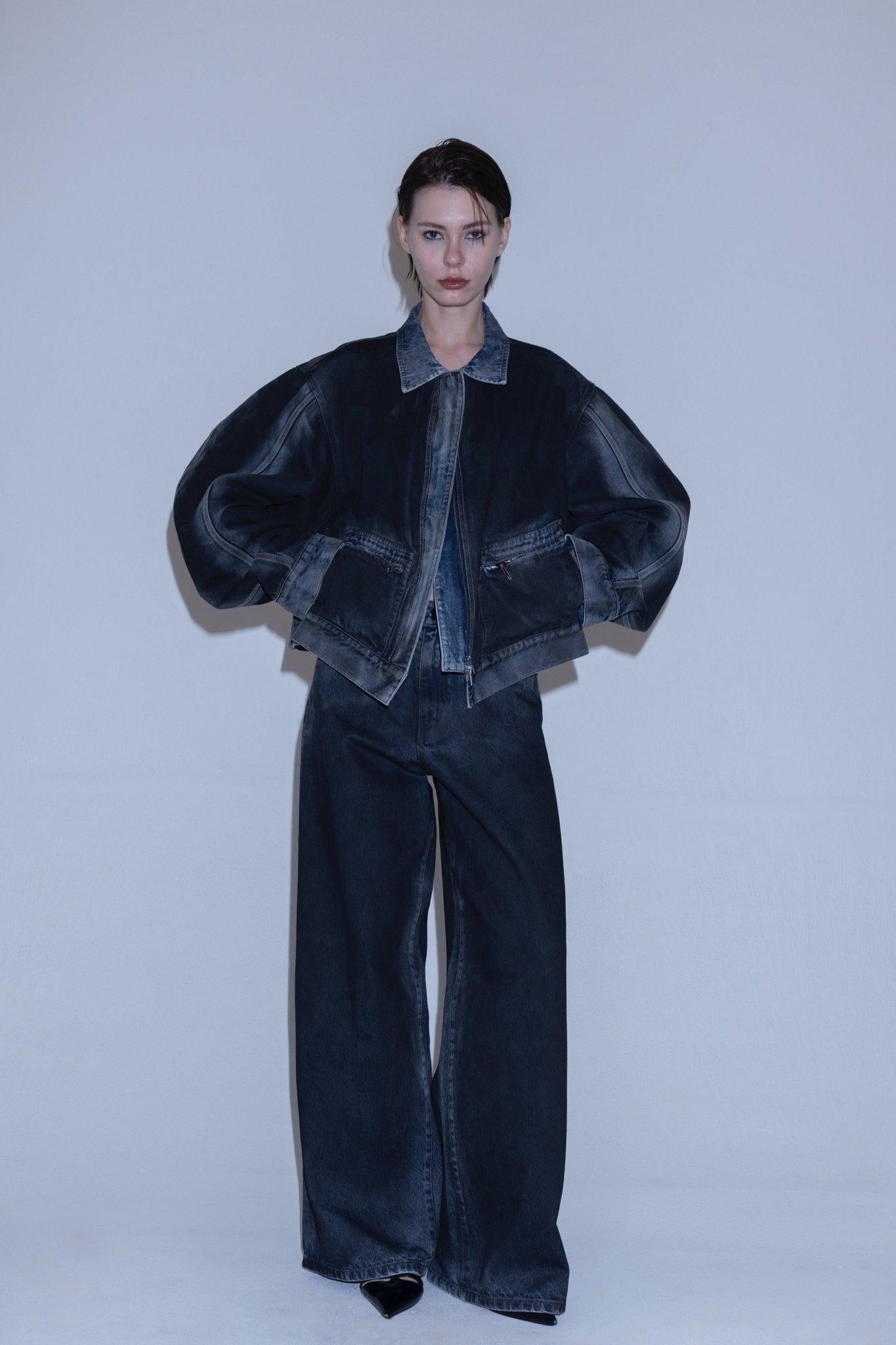 Angle denim pants 牛仔褲