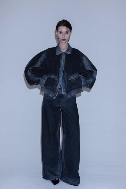 Angle denim pants 牛仔褲