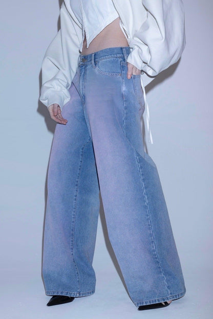 Angle denim pants 牛仔褲