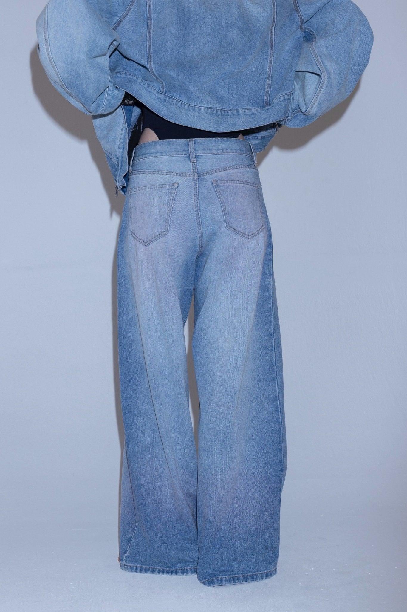Angle denim pants 牛仔褲