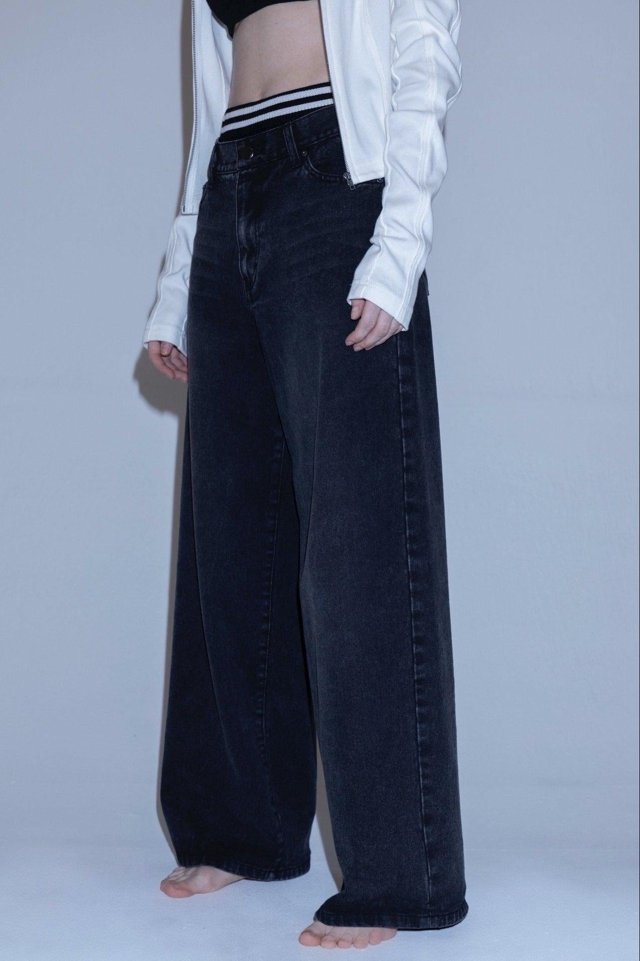 Angle denim pants 牛仔褲