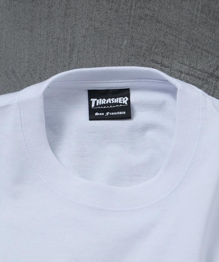THRASHER×FREAK'S STORE 聯名款 寬鬆廓形 CAT動物印花 圓領 T恤