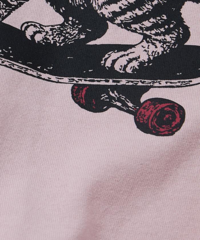 THRASHER×FREAK'S STORE 聯名款 寬鬆廓形 CAT動物印花 圓領 T恤