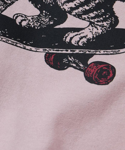 THRASHER×FREAK'S STORE 聯名款 寬鬆廓形 CAT動物印花 圓領 T恤