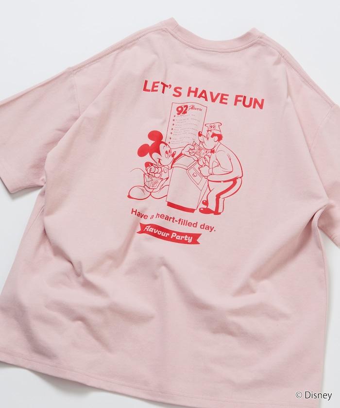 DISNEY（迪士尼） ミッキーマウス 背部印花寬鬆T恤 HAVE FUN款