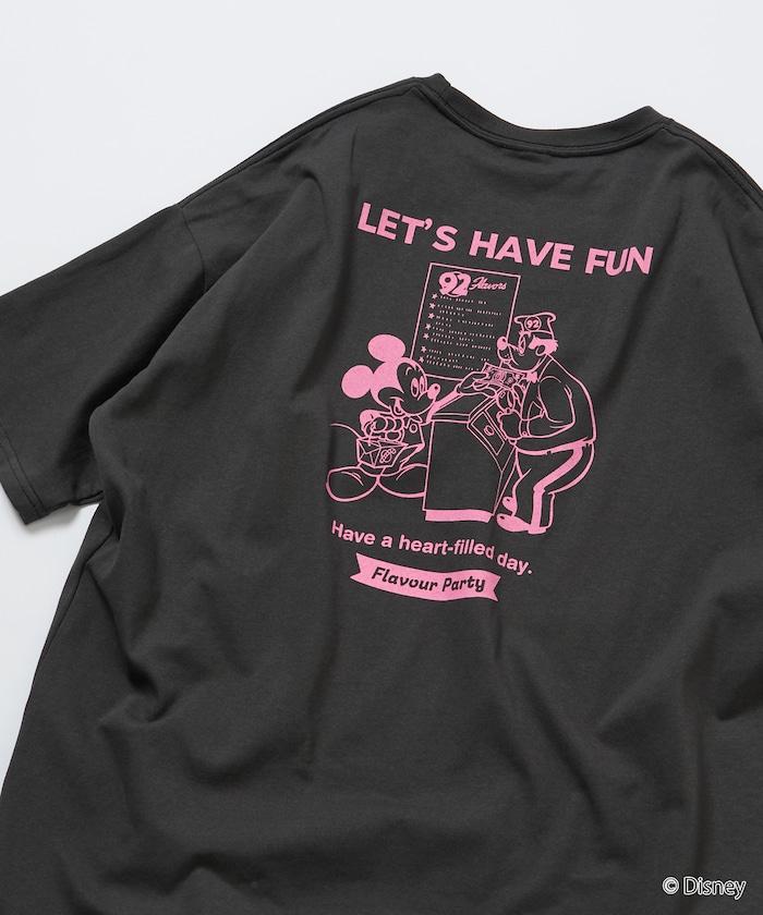 DISNEY（迪士尼） ミッキーマウス 背部印花寬鬆T恤 HAVE FUN款