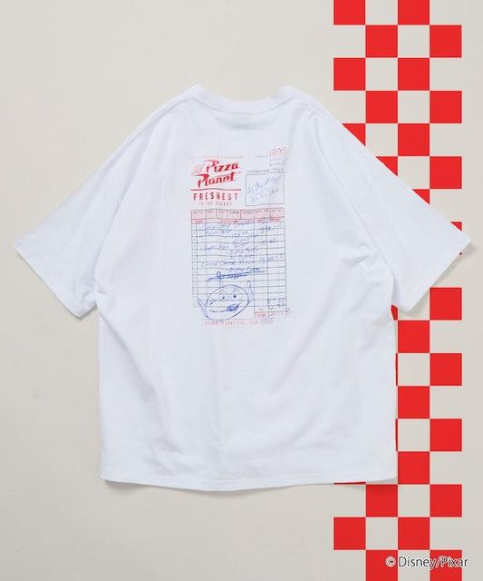 【TOY STORY/トイ・ストーリー】 別注 ビッグシルエット バックプリント クルーネックTシャツ/Pizza Planet 【限定展開】