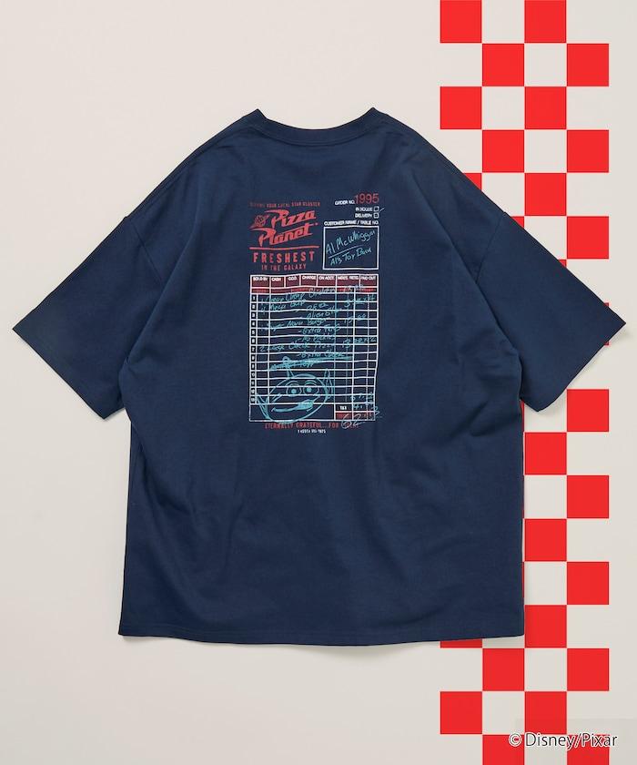 【TOY STORY/トイ・ストーリー】 別注 ビッグシルエット バックプリント クルーネックTシャツ/Pizza Planet 【限定展開】