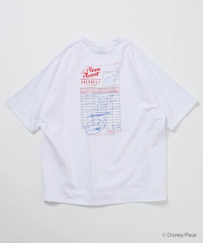 【TOY STORY/トイ・ストーリー】 別注 ビッグシルエット バックプリント クルーネックTシャツ/Pizza Planet 【限定展開】