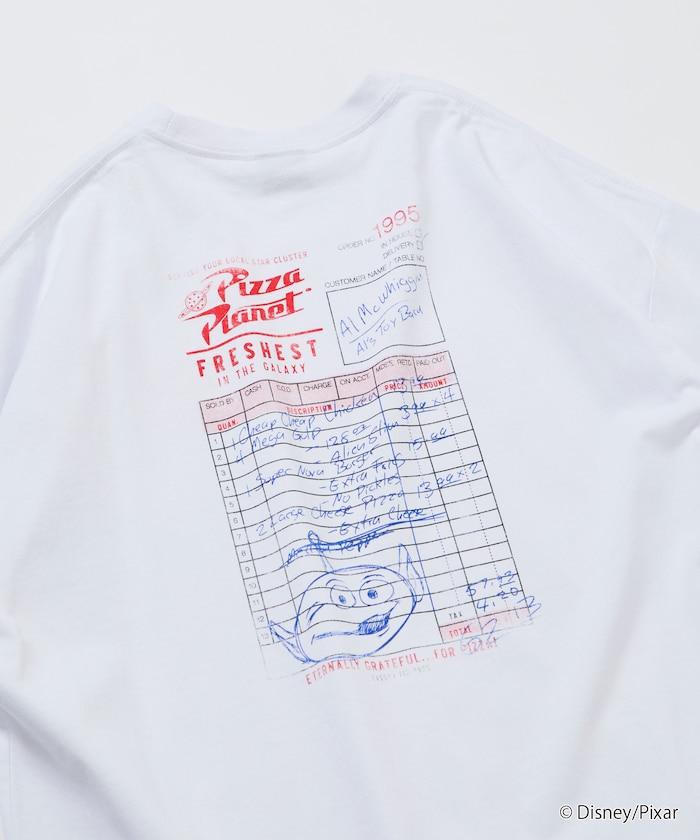 【TOY STORY/トイ・ストーリー】 別注 ビッグシルエット バックプリント クルーネックTシャツ/Pizza Planet 【限定展開】