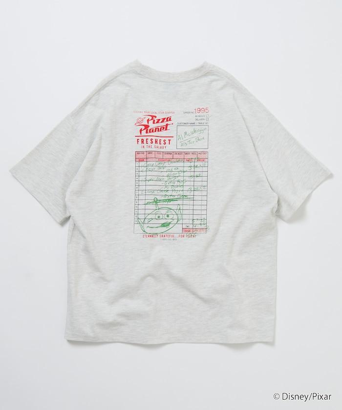 【TOY STORY/トイ・ストーリー】 別注 ビッグシルエット バックプリント クルーネックTシャツ/Pizza Planet 【限定展開】