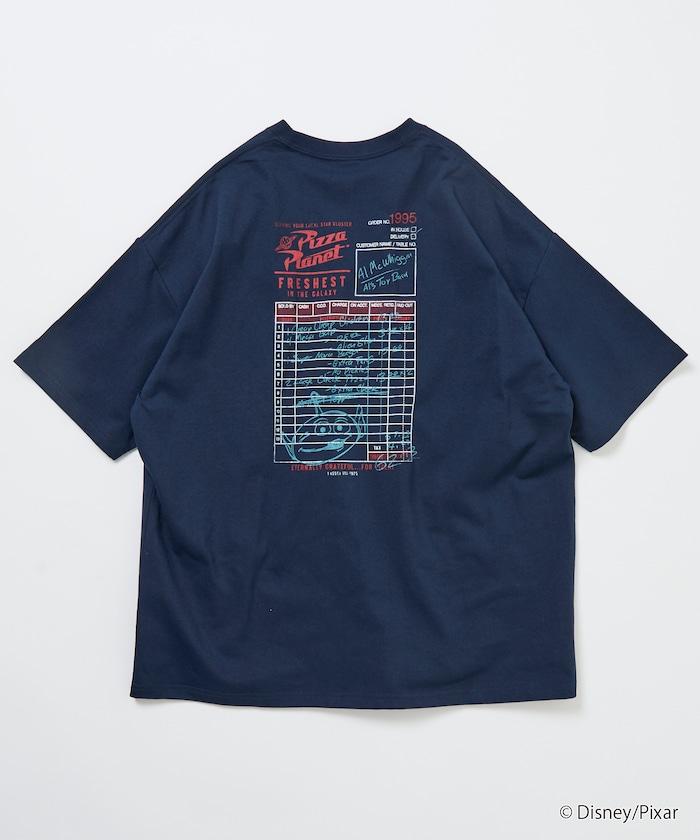【TOY STORY/トイ・ストーリー】 別注 ビッグシルエット バックプリント クルーネックTシャツ/Pizza Planet 【限定展開】