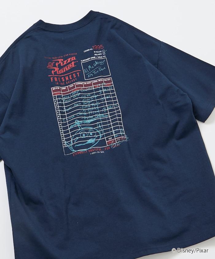 【TOY STORY/トイ・ストーリー】 別注 ビッグシルエット バックプリント クルーネックTシャツ/Pizza Planet 【限定展開】