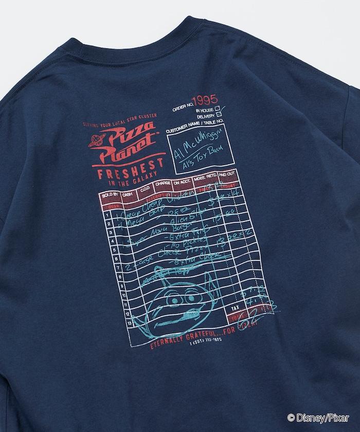 【TOY STORY/トイ・ストーリー】 別注 ビッグシルエット バックプリント クルーネックTシャツ/Pizza Planet 【限定展開】