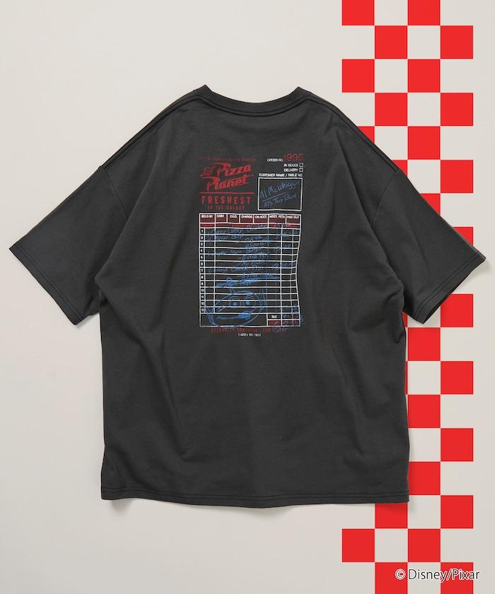 【TOY STORY/トイ・ストーリー】 別注 ビッグシルエット バックプリント クルーネックTシャツ/Pizza Planet 【限定展開】