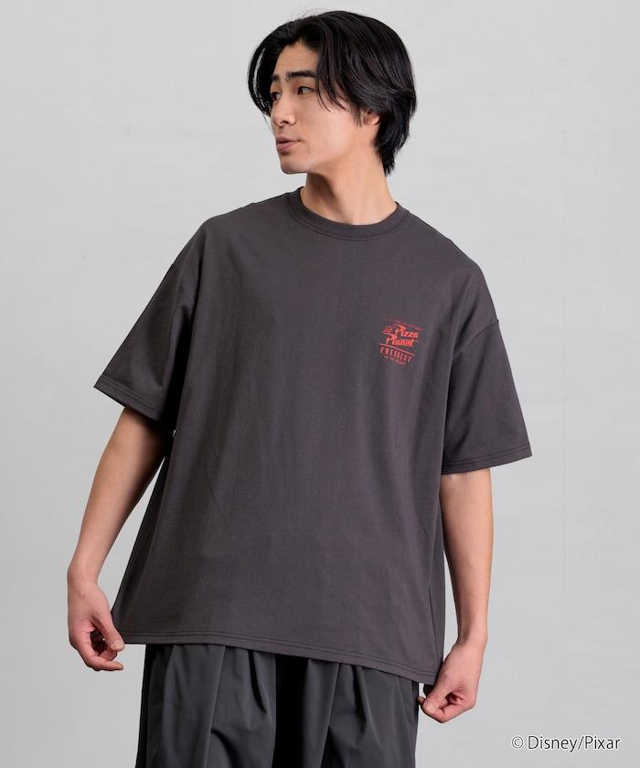 【TOY STORY/トイ・ストーリー】 別注 ビッグシルエット バックプリント クルーネックTシャツ/Pizza Planet 【限定展開】