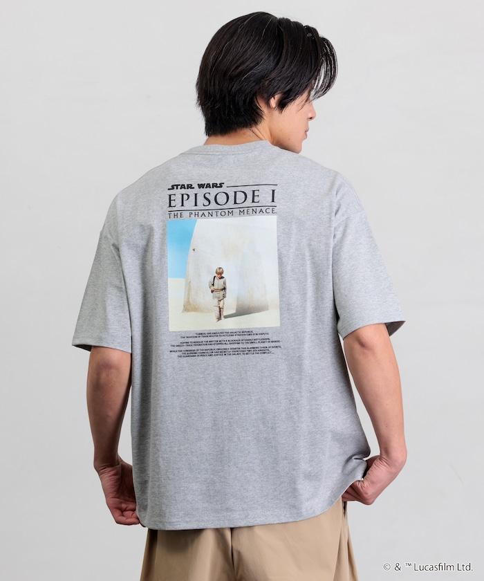 STAR WARS EPISODE 1/スターウォーズ 別注 ビッグシルエット バックプリント クルーネックTシャツ 【限定展開】