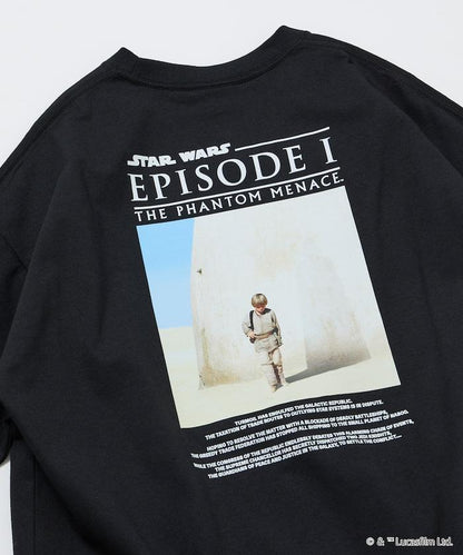 STAR WARS EPISODE 1/スターウォーズ 別注 ビッグシルエット バックプリント クルーネックTシャツ 【限定展開】
