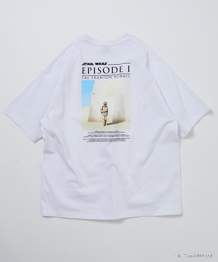 STAR WARS EPISODE 1/スターウォーズ 別注 ビッグシルエット バックプリント クルーネックTシャツ 【限定展開】