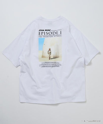 STAR WARS EPISODE 1/スターウォーズ 別注 ビッグシルエット バックプリント クルーネックTシャツ 【限定展開】