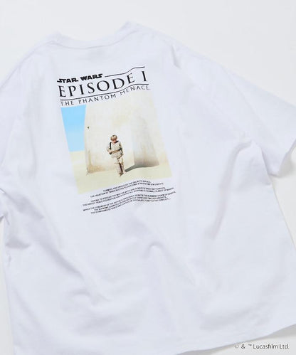 STAR WARS EPISODE 1/スターウォーズ 別注 ビッグシルエット バックプリント クルーネックTシャツ 【限定展開】