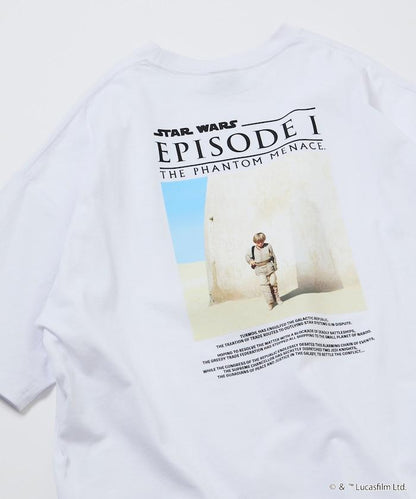 STAR WARS EPISODE 1/スターウォーズ 別注 ビッグシルエット バックプリント クルーネックTシャツ 【限定展開】