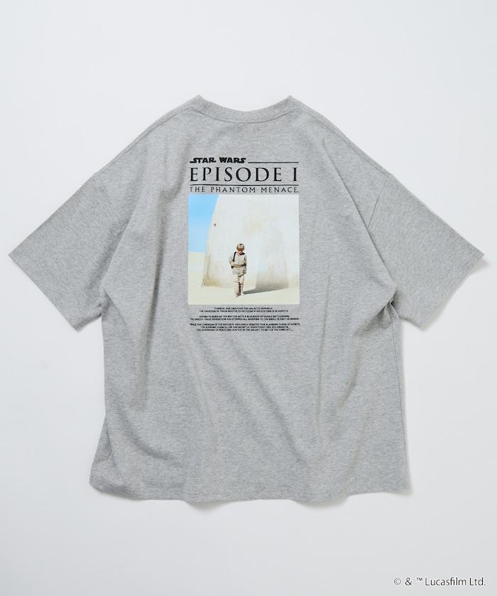 STAR WARS EPISODE 1/スターウォーズ 別注 ビッグシルエット バックプリント クルーネックTシャツ 【限定展開】