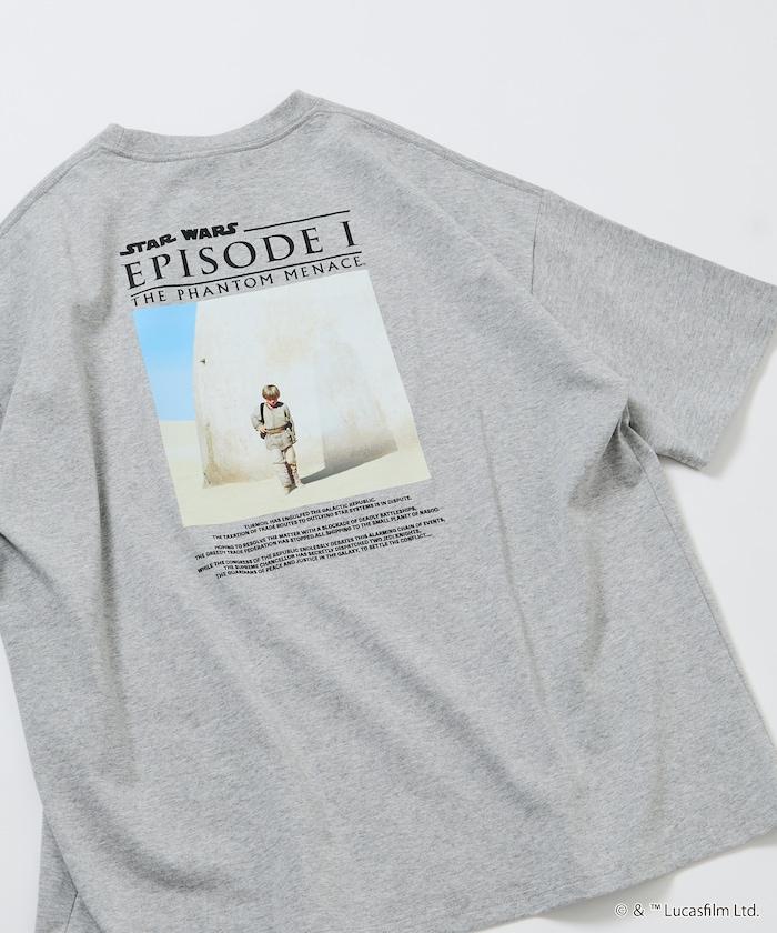STAR WARS EPISODE 1/スターウォーズ 別注 ビッグシルエット バックプリント クルーネックTシャツ 【限定展開】