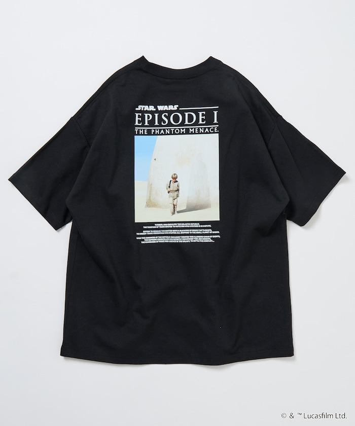 STAR WARS EPISODE 1/スターウォーズ 別注 ビッグシルエット バックプリント クルーネックTシャツ 【限定展開】
