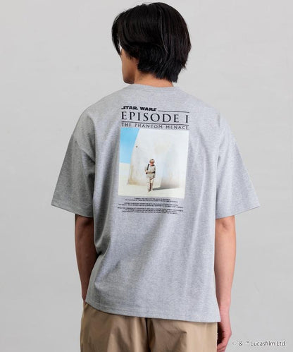 STAR WARS EPISODE 1/スターウォーズ 別注 ビッグシルエット バックプリント クルーネックTシャツ 【限定展開】