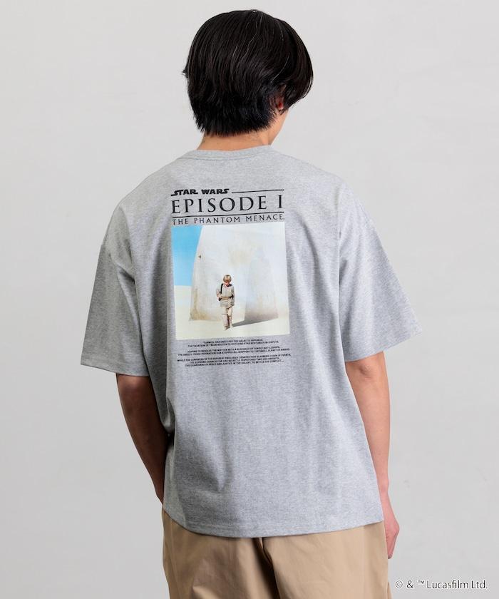 STAR WARS EPISODE 1/スターウォーズ 別注 ビッグシルエット バックプリント クルーネックTシャツ 【限定展開】