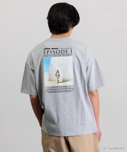 STAR WARS EPISODE 1/スターウォーズ 別注 ビッグシルエット バックプリント クルーネックTシャツ 【限定展開】