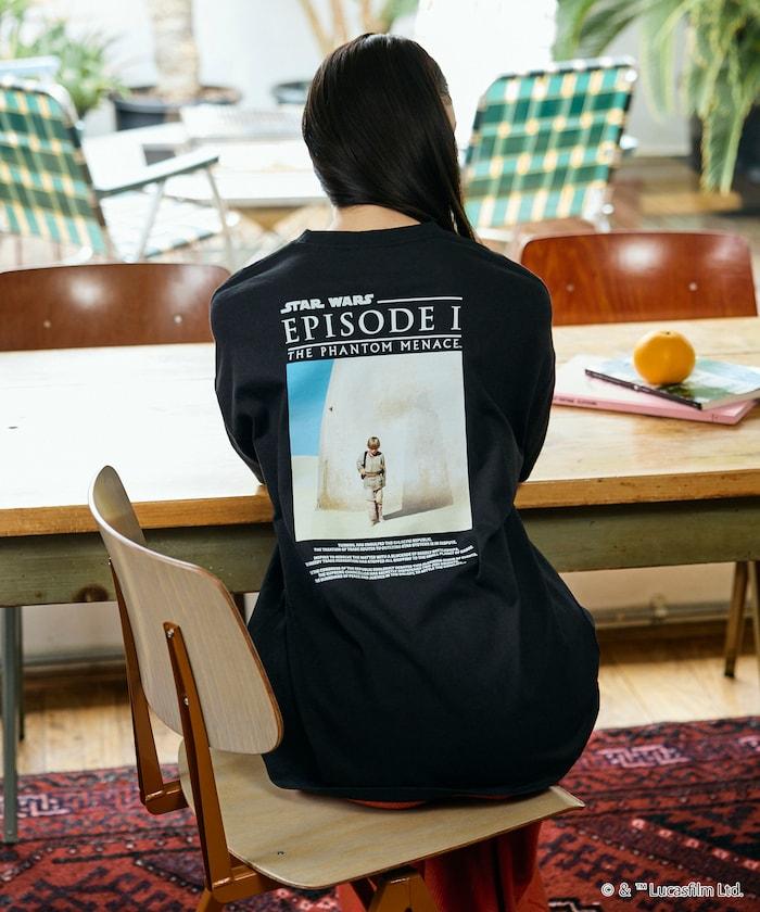 STAR WARS EPISODE 1/スターウォーズ 別注 ビッグシルエット バックプリント クルーネックTシャツ 【限定展開】