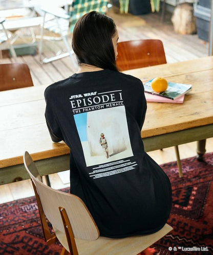STAR WARS EPISODE 1/スターウォーズ 別注 ビッグシルエット バックプリント クルーネックTシャツ 【限定展開】
