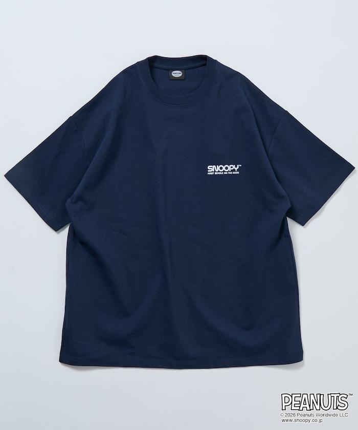 PEANUTS/ピーナッツ 別注 ビッグシルエット バックプリント クルーネックTシャツ/ASTRONAUTS 【限定展開】