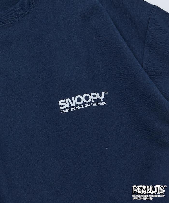 PEANUTS/ピーナッツ 別注 ビッグシルエット バックプリント クルーネックTシャツ/ASTRONAUTS 【限定展開】