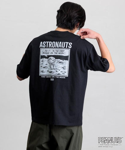PEANUTS/ピーナッツ 別注 ビッグシルエット バックプリント クルーネックTシャツ/ASTRONAUTS 【限定展開】