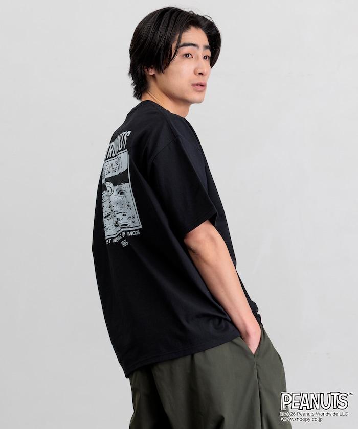 PEANUTS/ピーナッツ 別注 ビッグシルエット バックプリント クルーネックTシャツ/ASTRONAUTS 【限定展開】