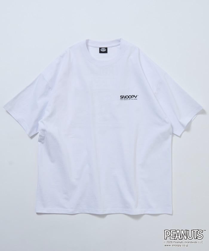 PEANUTS/ピーナッツ 別注 ビッグシルエット バックプリント クルーネックTシャツ/ASTRONAUTS 【限定展開】