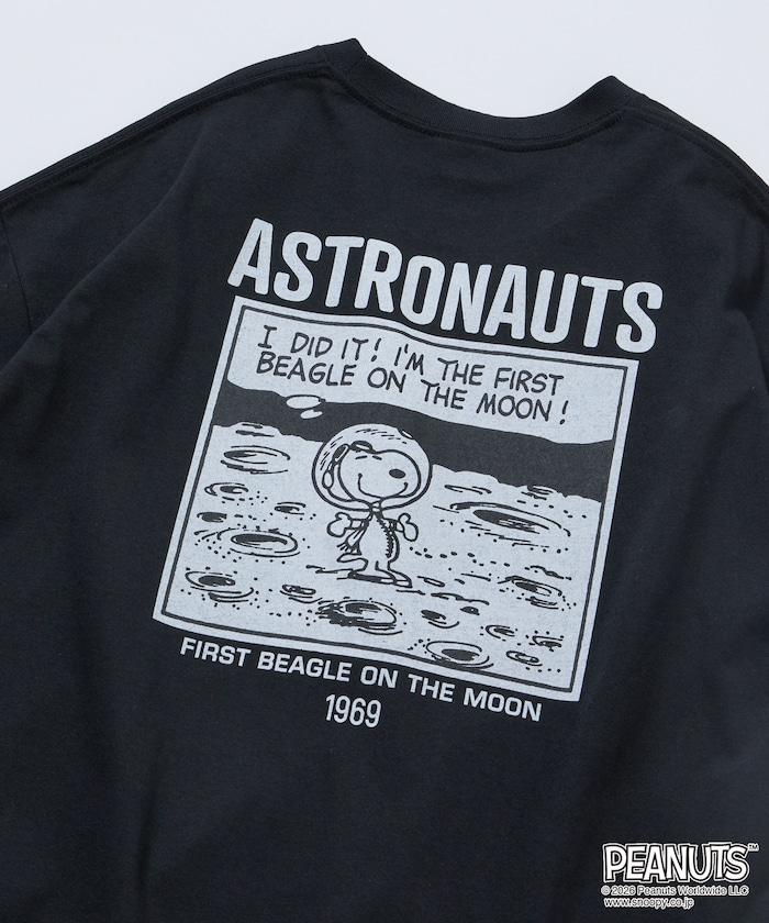 PEANUTS/ピーナッツ 別注 ビッグシルエット バックプリント クルーネックTシャツ/ASTRONAUTS 【限定展開】