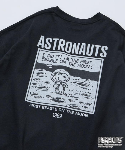 PEANUTS/ピーナッツ 別注 ビッグシルエット バックプリント クルーネックTシャツ/ASTRONAUTS 【限定展開】