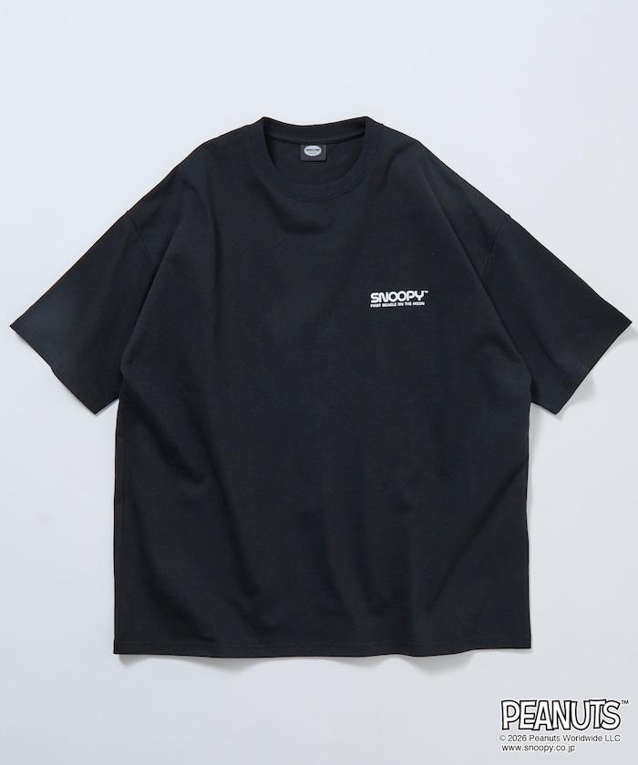 PEANUTS/ピーナッツ 別注 ビッグシルエット バックプリント クルーネックTシャツ/ASTRONAUTS 【限定展開】