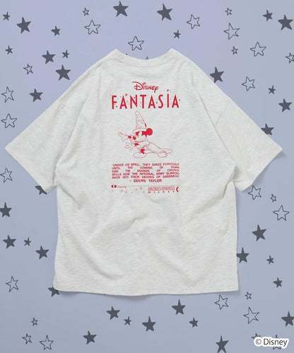 DISNEY/《迪士尼》 ファンタジア（幻想曲） ミッキーマウス 背部印花 圓領T恤