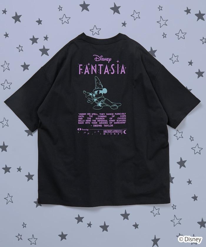 DISNEY/《迪士尼》 ファンタジア（幻想曲） ミッキーマウス 背部印花 圓領T恤