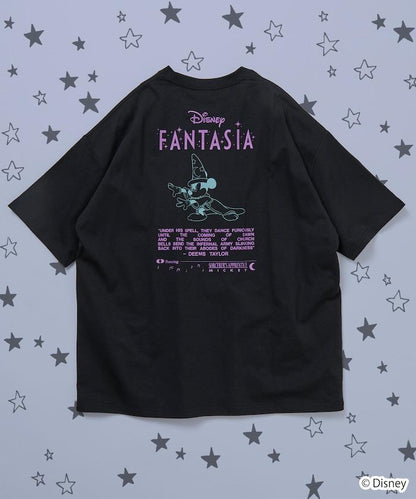 DISNEY/《迪士尼》 ファンタジア（幻想曲） ミッキーマウス 背部印花 圓領T恤